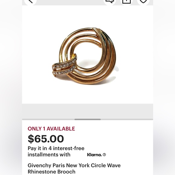 GIVENCHY Paris brooch mint condition - Picture 1 of 3